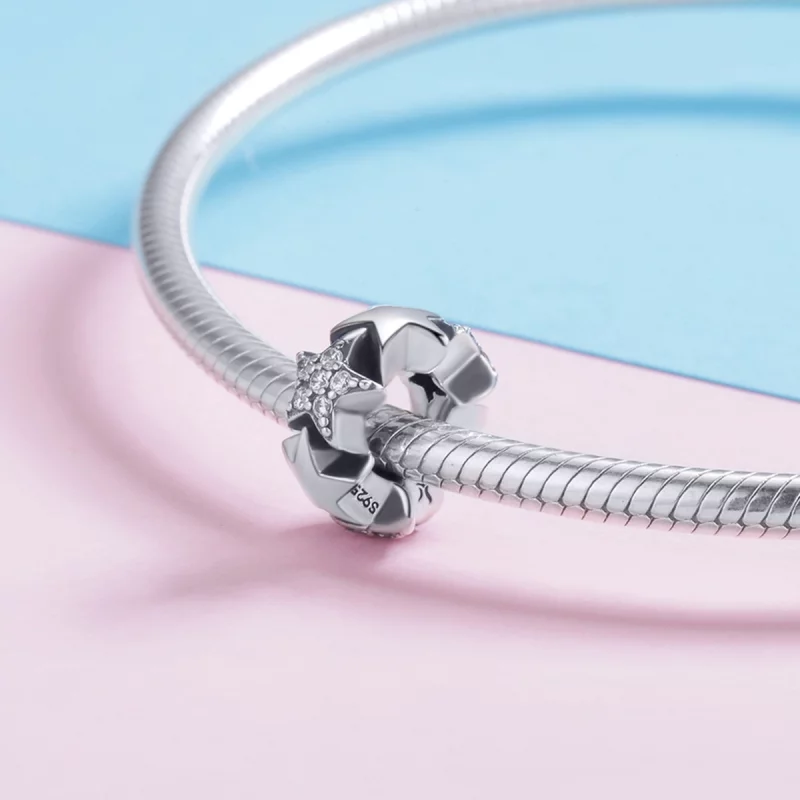 (image pour) Charm espaceur Style PANDORA Petites étoiles - SCC929 - Afficher 4