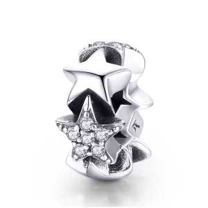 Charm espaceur Style PANDORA Petites étoiles - SCC929 (image pour) Charm espaceur Style PANDORA Petites étoiles - SCC929