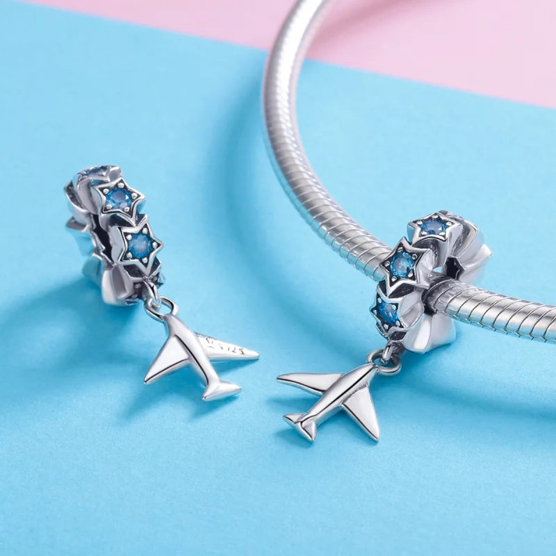 (image pour) Charm espaceur Style PANDORA Rêver de voyager - SCC882 - Afficher 4