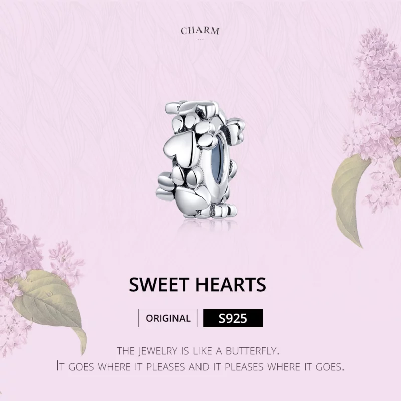 (image pour) Charm espaceur Style PANDORA sweet Hearts - SCC1504 - Afficher 6