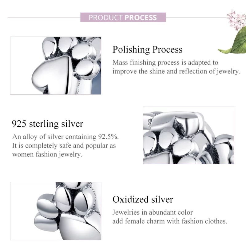 (image pour) Charm espaceur Style PANDORA sweet Hearts - SCC1504 - Afficher 8