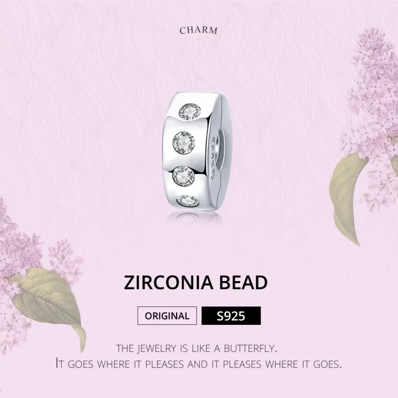 (image pour) Charm espaceur Style PANDORA Zircone - BSC165 - Afficher 6