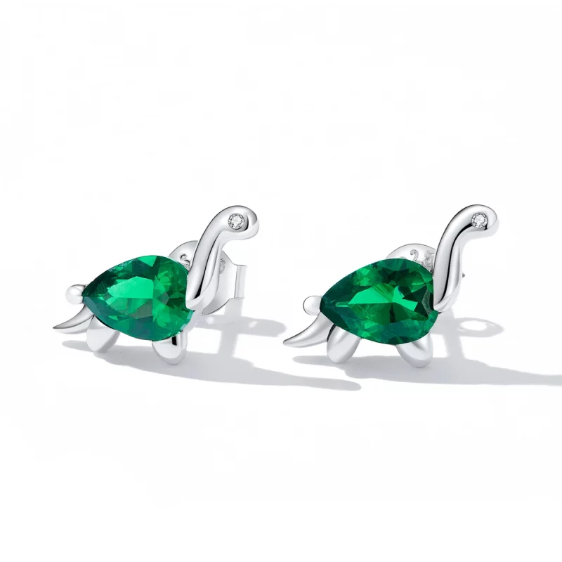 (image pour) Boucles d'oreilles amusantes en forme de dinosaure style Pandora - SCE1379 - Afficher 2