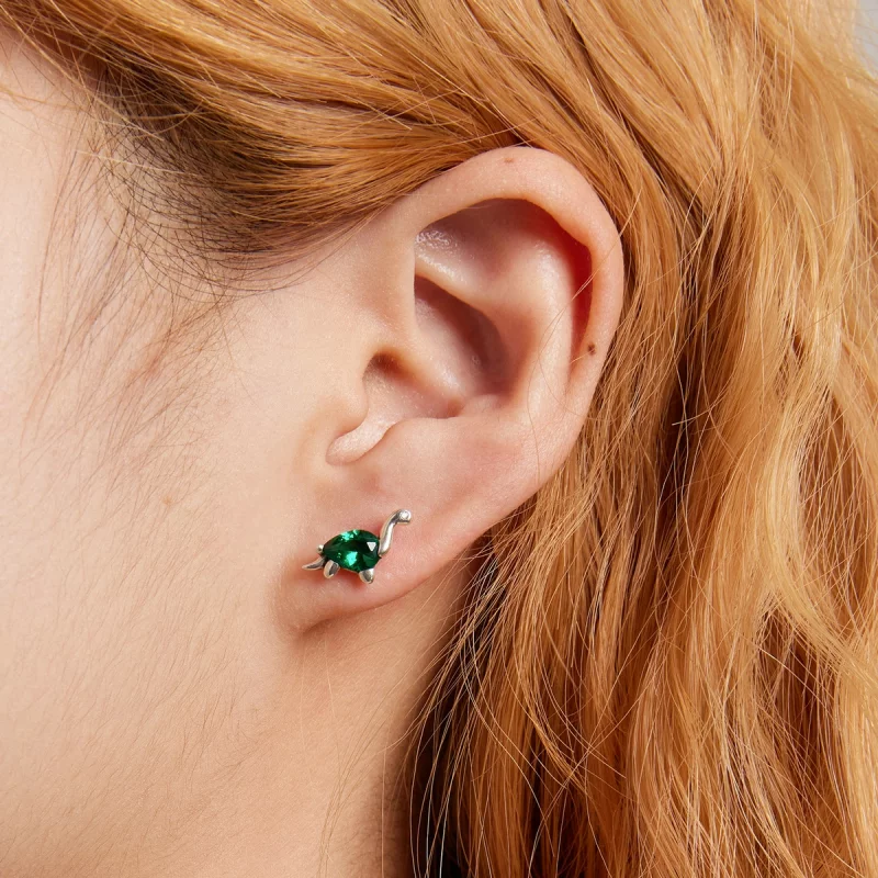 (image pour) Boucles d'oreilles amusantes en forme de dinosaure style Pandora - SCE1379 - Afficher 5