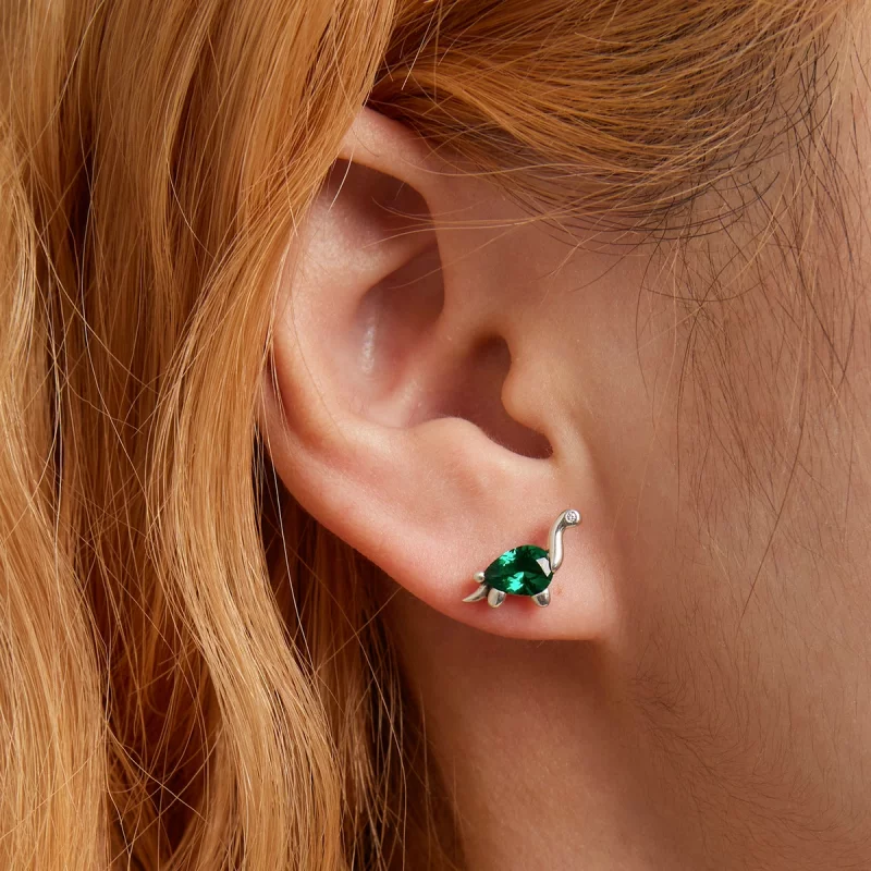 (image pour) Boucles d'oreilles amusantes en forme de dinosaure style Pandora - SCE1379 - Afficher 7