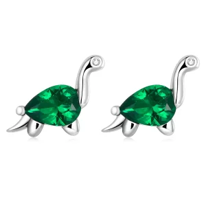 Boucles d'oreilles amusantes en forme de dinosaure style Pandora - SCE1379 (image pour) Boucles d'oreilles amusantes en forme de dinosaure style Pandora - SCE1379