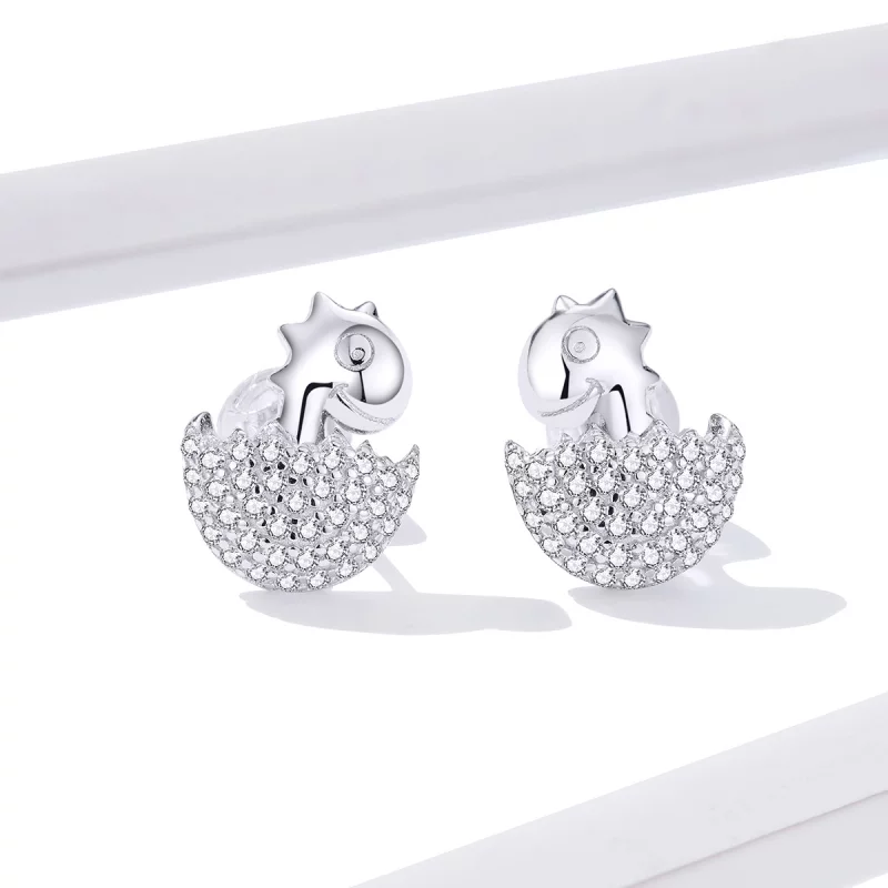 (image pour) Boucles d'oreilles bébé dinosaure style Pandora - BSE354 - Afficher 2