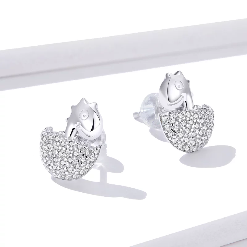 (image pour) Boucles d'oreilles bébé dinosaure style Pandora - BSE354 - Afficher 3