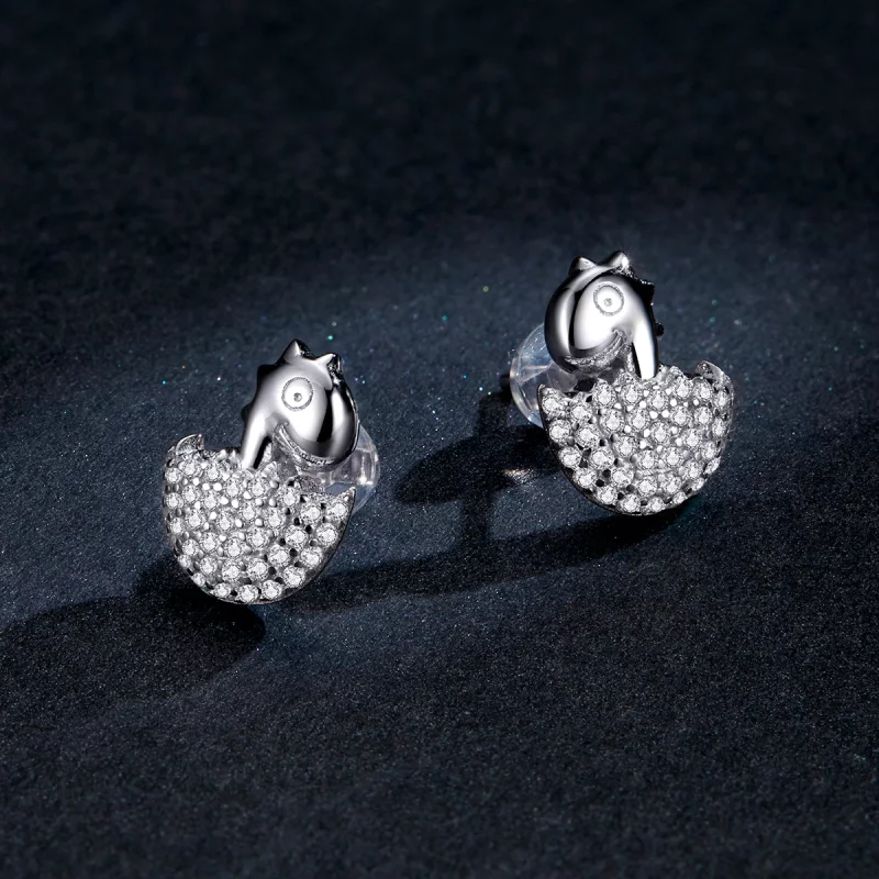 (image pour) Boucles d'oreilles bébé dinosaure style Pandora - BSE354 - Afficher 5