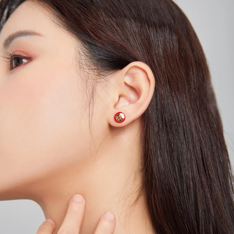 (image pour) Boucles d'oreilles à bouton de style Pandora - SCE1060 - Afficher 4