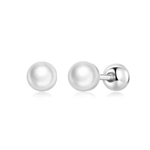 (image pour) Boucles d'oreilles à clou de style Pandora avec perles - BSE630-AS