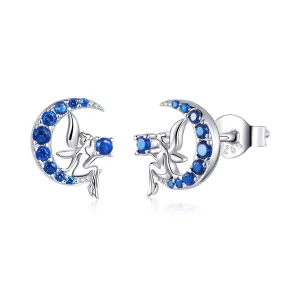 (image pour) Boucles d'oreilles clou de style Pandora Elf de la Lune - BSE376