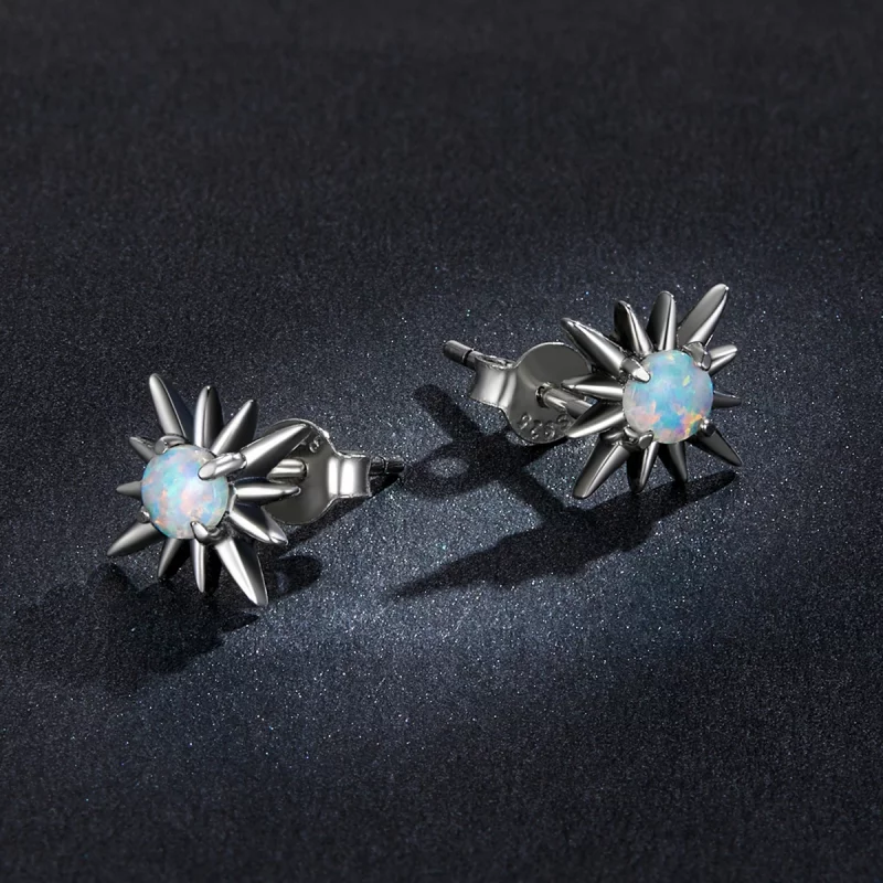 (image pour) Boucles d'oreilles clou en étoile opale de style Pandora - BSE581 - Afficher 5
