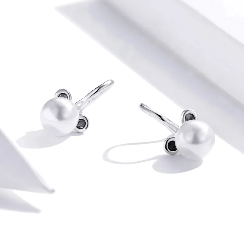 (image pour) Boucles d'oreilles à clou mignonnes de style Pandora avec un ours - SCE918 - Afficher 2