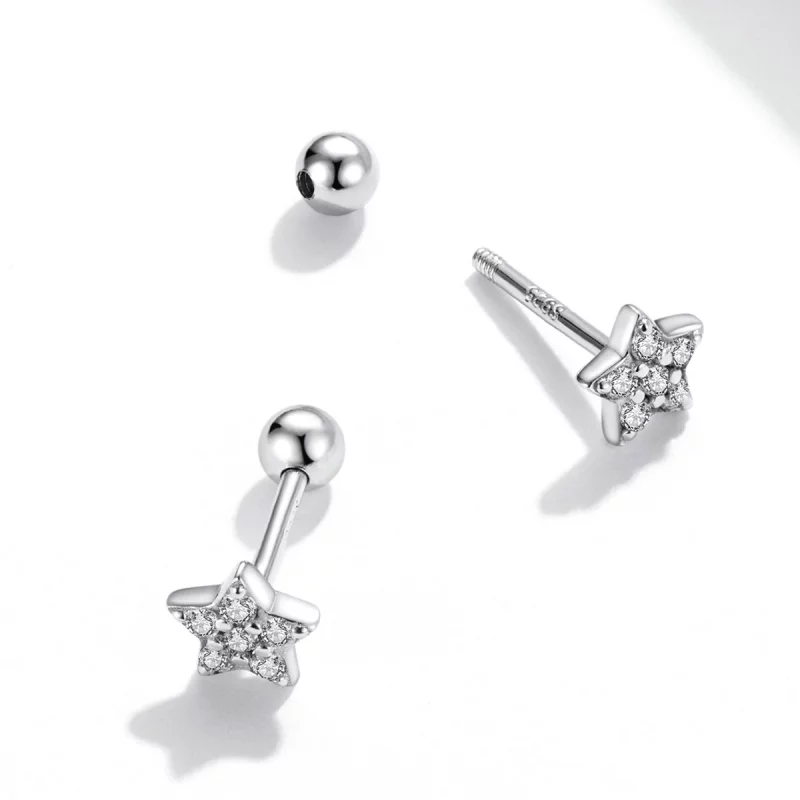 (image pour) Boucles d'oreilles à clou Pandora Style Shining Star - SCE1297 - Afficher 4