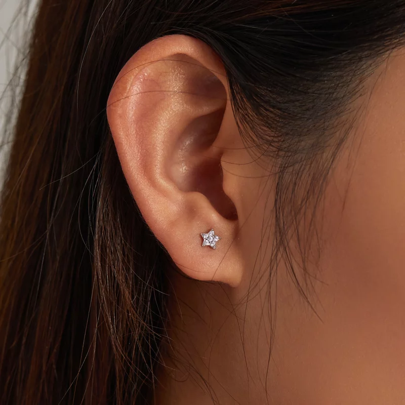 (image pour) Boucles d'oreilles à clou Pandora Style Shining Star - SCE1297 - Afficher 6