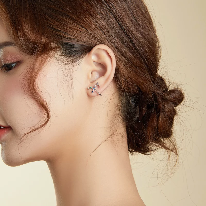 (image pour) Boucles d'oreilles à clou style Pandora Star Track - BSE457 - Afficher 8