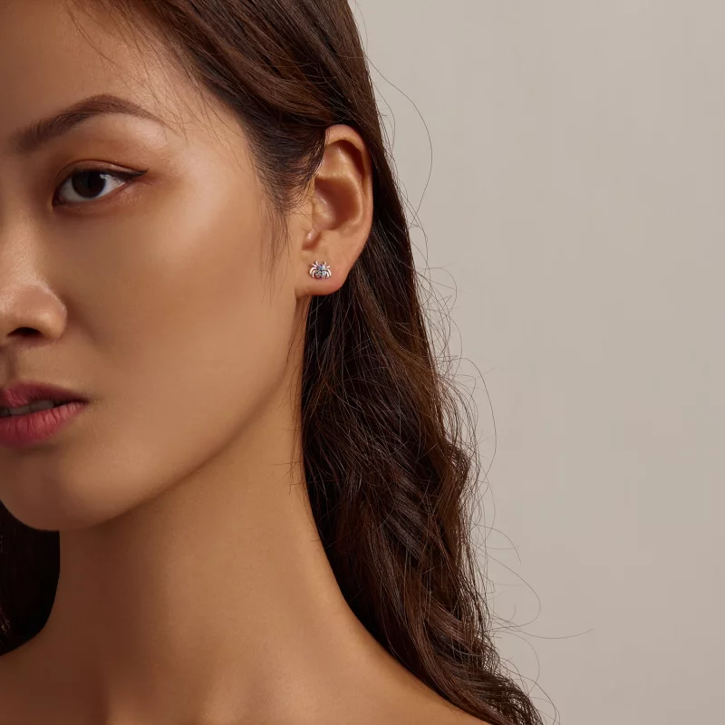 (image pour) Boucles d'oreilles clous araignée colorées de style Pandora - BSE561 - Afficher 6