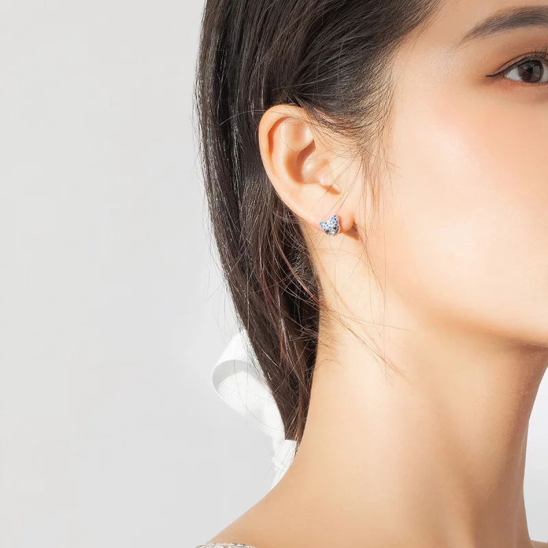(image pour) Boucles d'oreilles clous de style Pandora avec motif de Husky - BSE356 - Afficher 8
