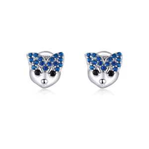 (image pour) Boucles d'oreilles clous de style Pandora avec motif de Husky - BSE356