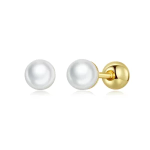 (image pour) Boucles d'oreilles clous de style Pandora avec perles - BSE630-BS