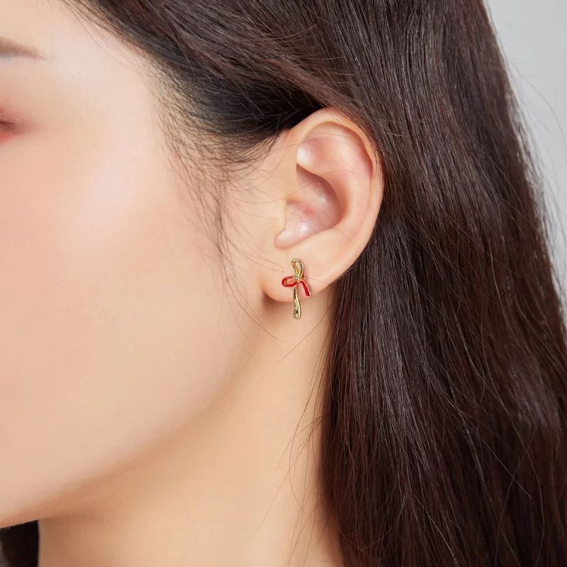 (image pour) Boucles d'oreilles clous de style Pandora avec petit motif de souhait - SCE1058 - Afficher 3