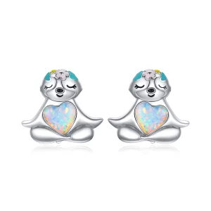 Boucles d'oreilles à clous de style Pandora en forme de paresseux - BSE483 (image pour) Boucles d'oreilles à clous de style Pandora en forme de paresseux - BSE483