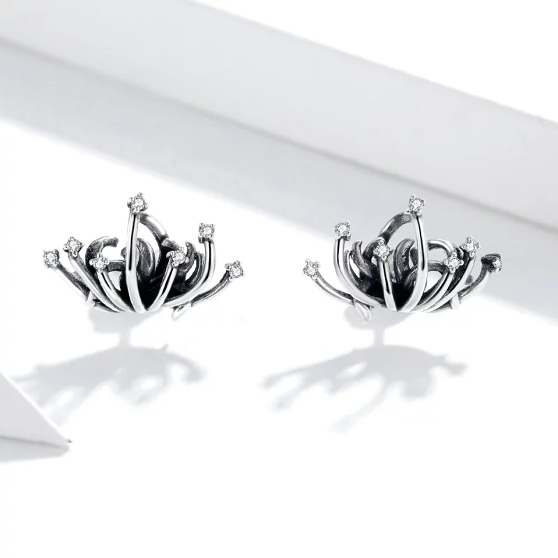 (image pour) Boucles d'oreilles à clous de style Pandora Lycoris radiata - SCE940 - Afficher 2