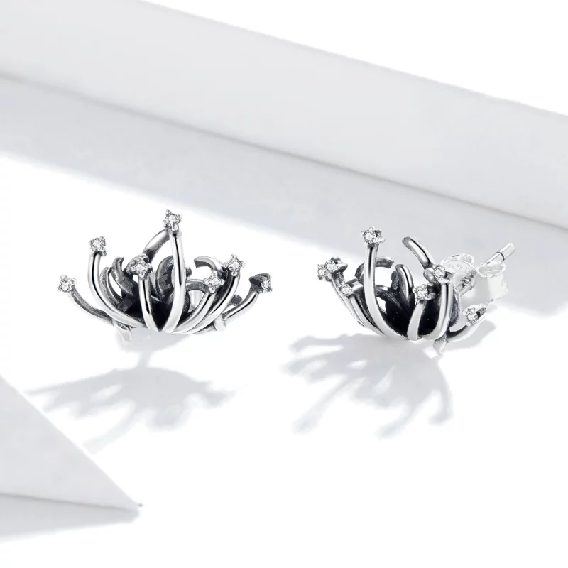 (image pour) Boucles d'oreilles à clous de style Pandora Lycoris radiata - SCE940 - Afficher 3