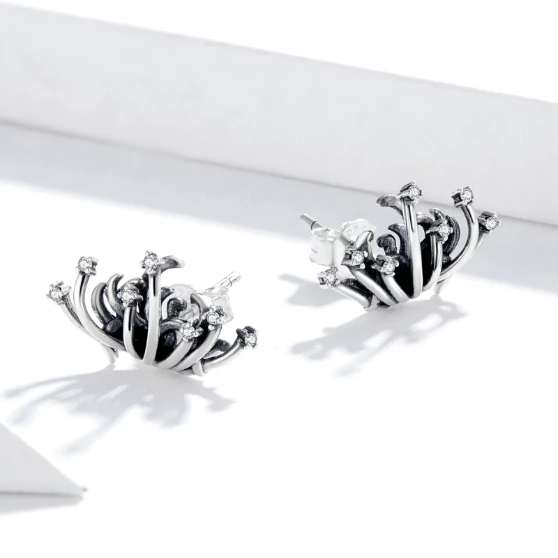 (image pour) Boucles d'oreilles à clous de style Pandora Lycoris radiata - SCE940 - Afficher 4