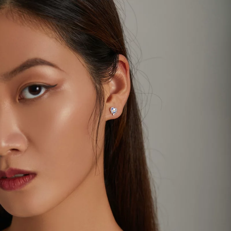 (image pour) Boucles d'oreilles à clous de style Pandora Melting Love - SCE1306 - Afficher 5