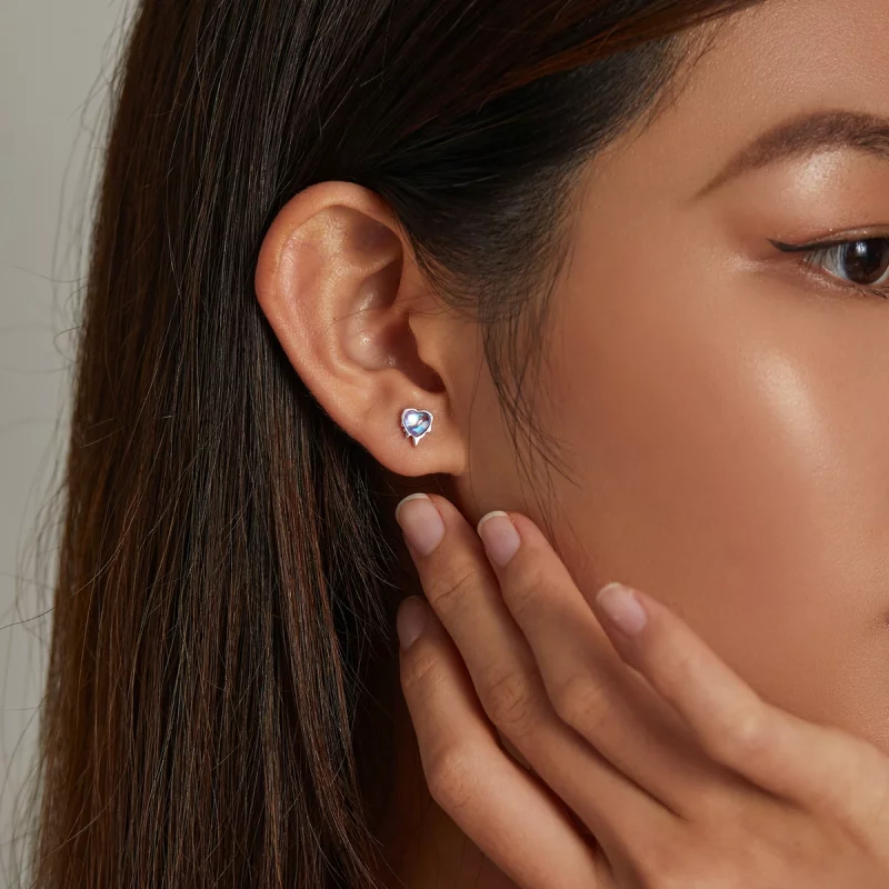 (image pour) Boucles d'oreilles à clous de style Pandora Melting Love - SCE1306 - Afficher 7