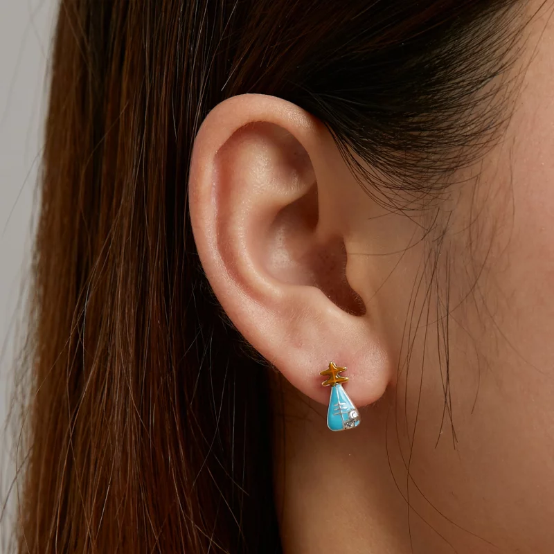 (image pour) Boucles d'oreilles clous de style Pandora Mini Lute - SCE1216 - Afficher 5