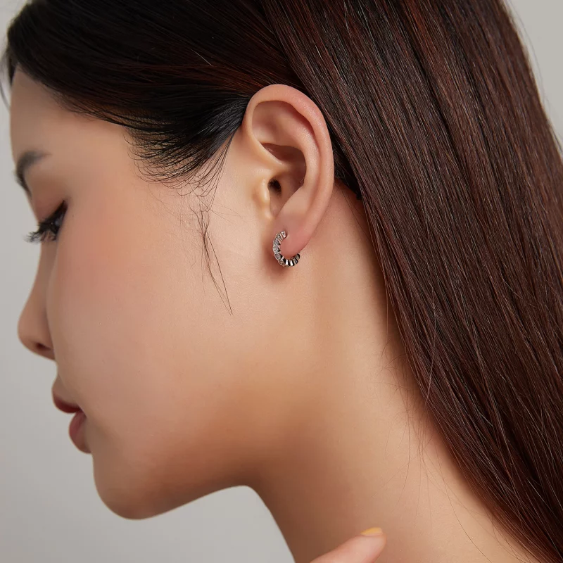(image pour) Boucles d'oreilles à clous de style Pandora - SCE1175-A - Afficher 4