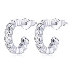 (image pour) Boucles d'oreilles à clous de style Pandora - SCE1175-A