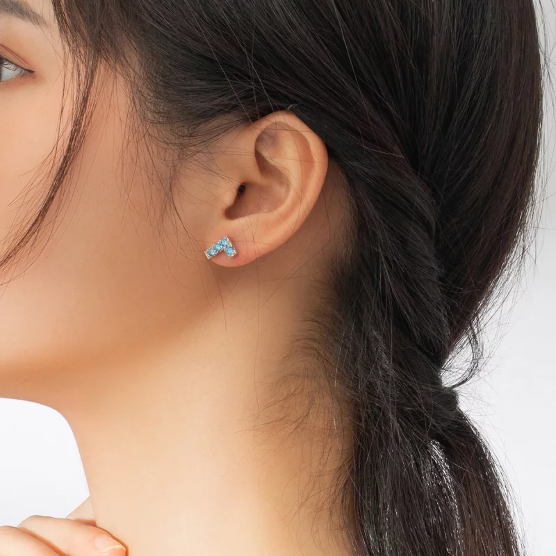 (image pour) Boucles d'oreilles à clous de style Tetris Pandora - BSE365 - Afficher 7