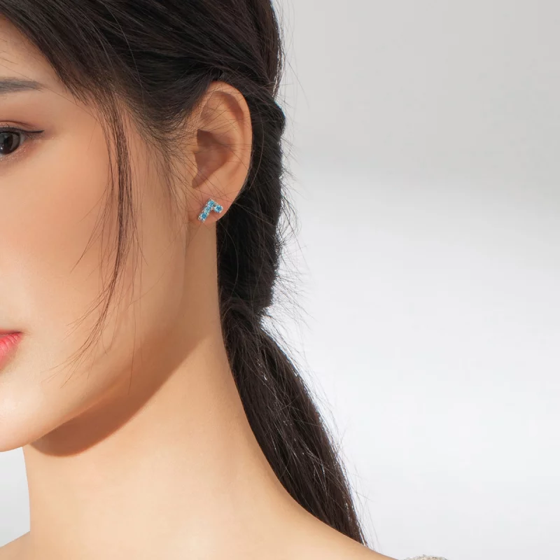(image pour) Boucles d'oreilles à clous de style Tetris Pandora - BSE365 - Afficher 8