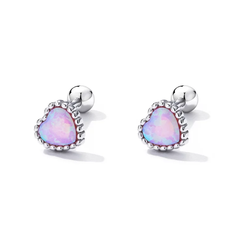 (image pour) Boucles d'oreilles clous Pandora Style Opal Love - SCE1383 - Afficher 2