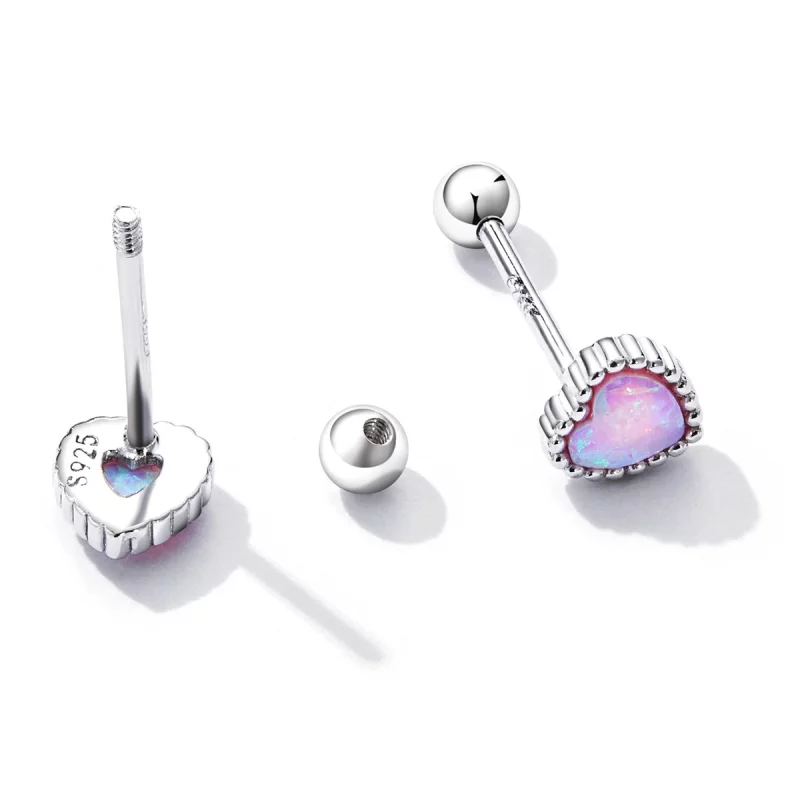 (image pour) Boucles d'oreilles clous Pandora Style Opal Love - SCE1383 - Afficher 3