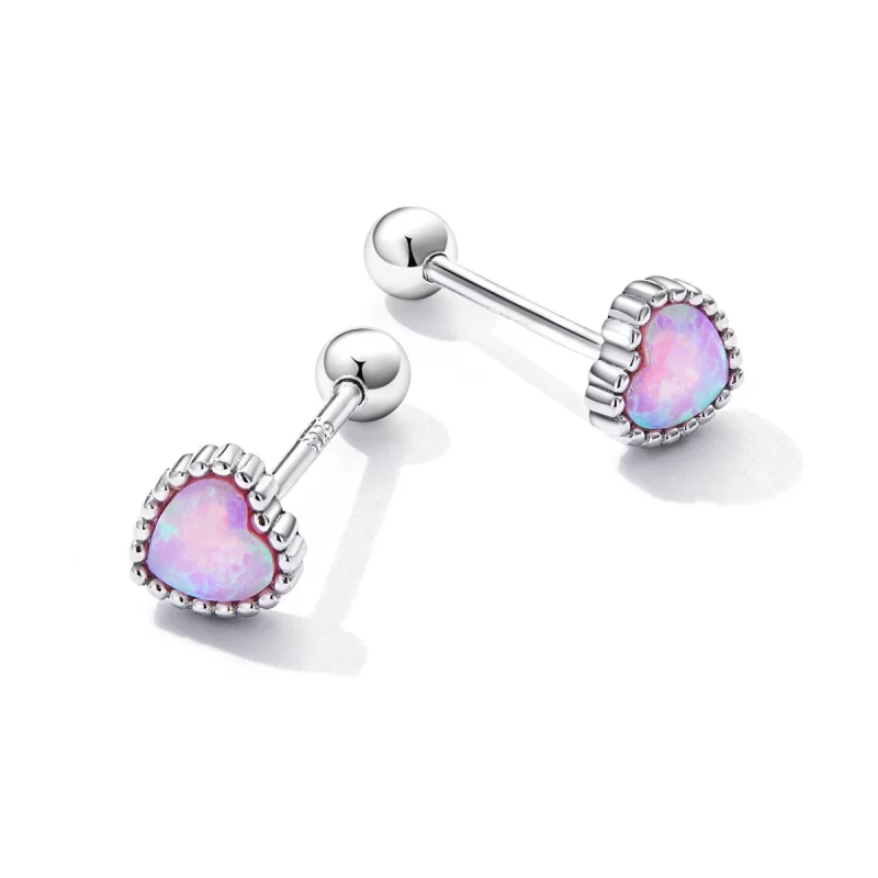 (image pour) Boucles d'oreilles clous Pandora Style Opal Love - SCE1383 - Afficher 4