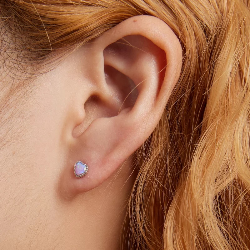 (image pour) Boucles d'oreilles clous Pandora Style Opal Love - SCE1383 - Afficher 5