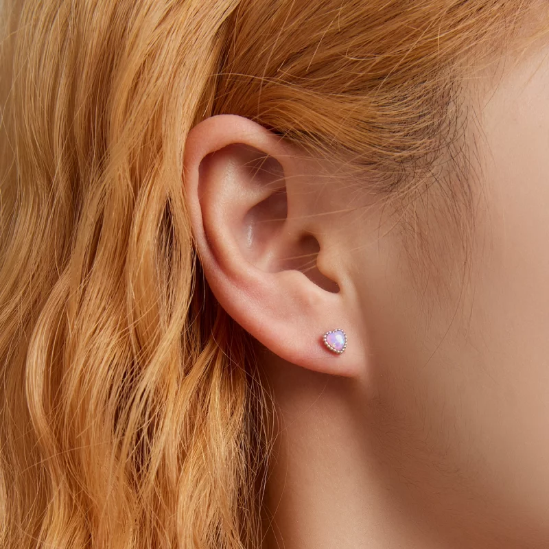 (image pour) Boucles d'oreilles clous Pandora Style Opal Love - SCE1383 - Afficher 6