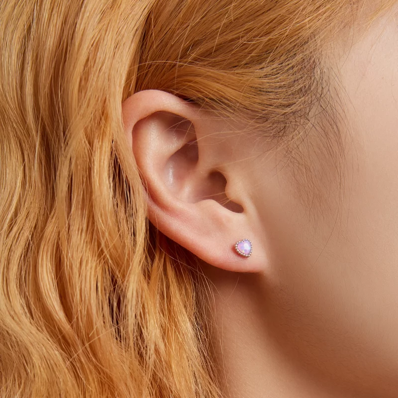 (image pour) Boucles d'oreilles clous Pandora Style Opal Love - SCE1383 - Afficher 7