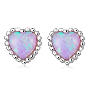 (image pour) Boucles d'oreilles clous Pandora Style Opal Love - SCE1383