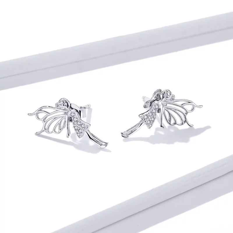 (image pour) Boucles d'oreilles clous style elfe fleur Pandora - BSE338 - Afficher 2
