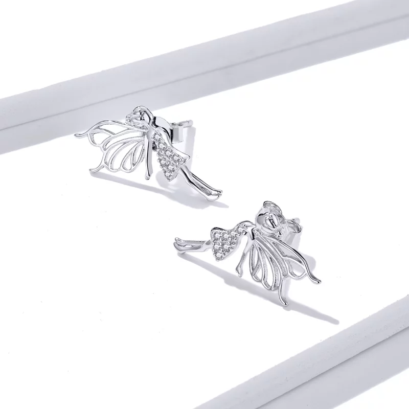 (image pour) Boucles d'oreilles clous style elfe fleur Pandora - BSE338 - Afficher 4