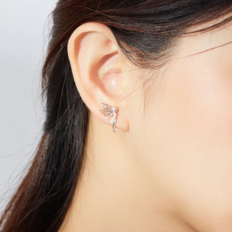 (image pour) Boucles d'oreilles clous style elfe fleur Pandora - BSE338 - Afficher 7