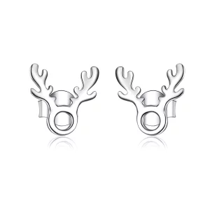 (image pour) Boucles d'oreilles clous style Pandora avec des cornes - BSE116