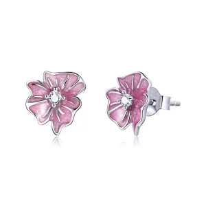 (image pour) Boucles d'oreilles à clous style Pandora avec étamines florissantes - BSE471