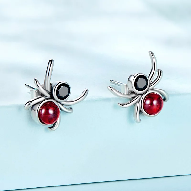 (image pour) Boucles d'oreilles à clous style Pandora avec une araignée - SCE1517 - Afficher 2